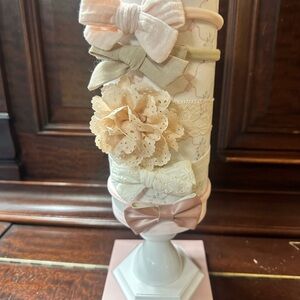 Elegant Baby Headbands Set with stand